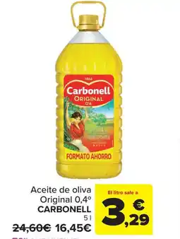 Carrefour Market CARBONELL Aceite de oliva Original 0,4° oferta