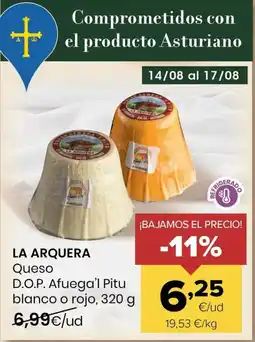 Autoservicios Familia LA ARQUERA Queso D.O.P. Afuega'l Pitu blanco o rojo oferta