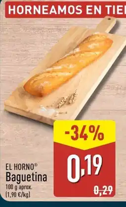 ALDI EL HORNO Baguetina oferta