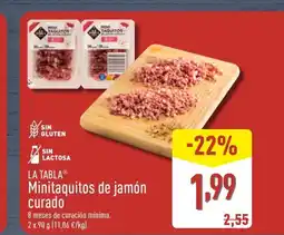 ALDI LA TABLA Minitaquitos de jamón curado oferta