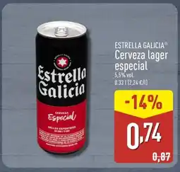 ALDI ESTRELLA GALICIA Cerveza lager especial oferta