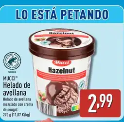 ALDI MUCCI Helado de avellana oferta