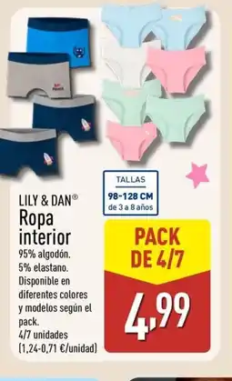 ALDI LILY & DAN Ropa interior oferta