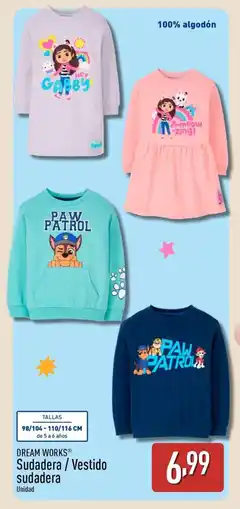 ALDI DREAM WORKS Sudadera / Vestido sudadera oferta