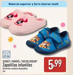 ALDI DISNEY/MARVEL / NICKELODEON Zapatillas infantiles oferta