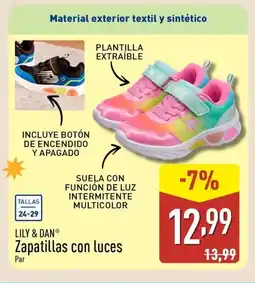 ALDI LILY & DAN Zapatillas con luces oferta