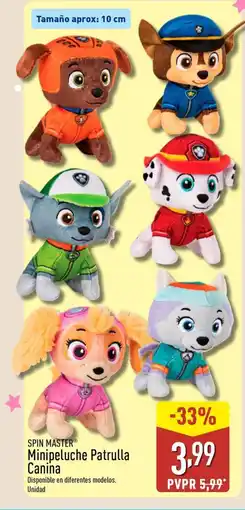 ALDI SPIN MASTER Minipeluche Patrulla Canina oferta