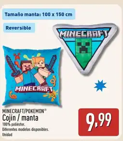 ALDI MINECRAFT/POKEMON Cojín / manta oferta