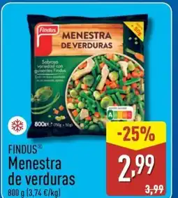 ALDI FINDUS Menestra de verduras oferta