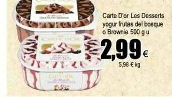 FROIZ Carte D'or Les Desserts Yogur Frutas Del Bosque O Brownie oferta