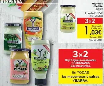 Carrefour En todas las mayonesas y salsas ybarra oferta