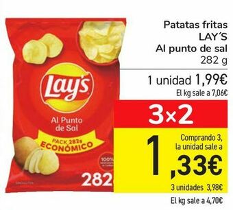 Carrefour Patatas fritas lay's al punto de sal oferta