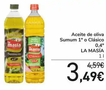 Carrefour Aceite de oliva sumum 1º o clásico 0,4º la masia oferta