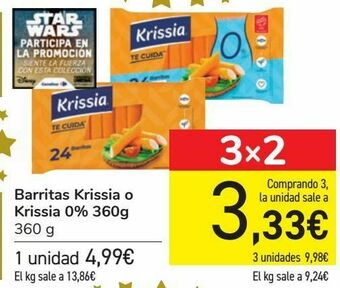 Carrefour Barritas krissia o krissia 0% oferta
