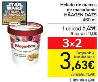 Carrefour Helado de nueces de macadamia häagen dazs oferta