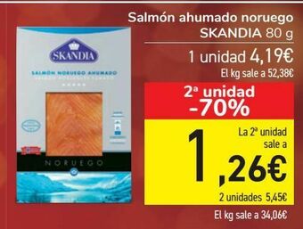 Carrefour Salmón ahumado noruego skandia oferta