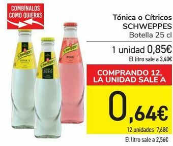 Carrefour Tónica o cítricos schweppes oferta