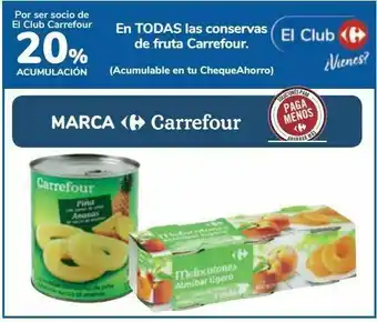 Carrefour En todas las conservas de frutas carrefour oferta