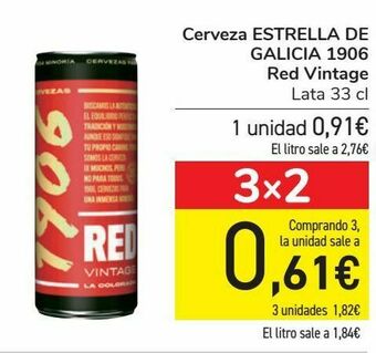Carrefour Cerveza estrella galicia 1906 red vintage oferta
