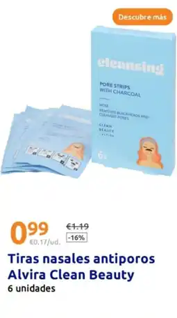 Action Tiras nasales antiporos Alvira Clean Beauty oferta