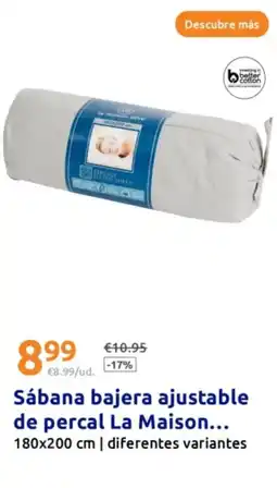 Action Sábana bajera ajustable de percal La Maison oferta