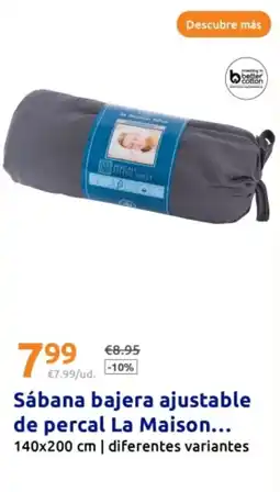 Action Sábana bajera ajustable de percal La Maison... oferta