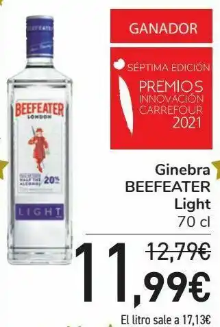 Carrefour Ginebra beefeater light oferta