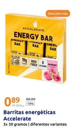 Action Barritas energéticas Accelerate oferta