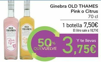 Carrefour Ginebra old thames pink o citrus oferta