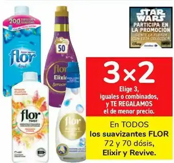 Carrefour En todos los suavizantes flor elixir y revive oferta