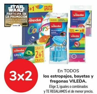 Carrefour En todos los estropajos, bayetas y fregonas vileda oferta