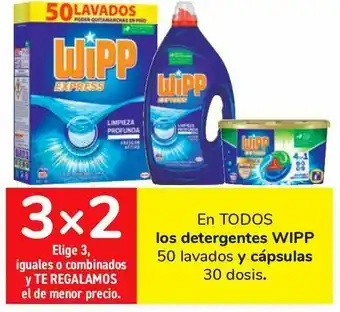 Carrefour En todos los detergentes wipp y cápsulas oferta