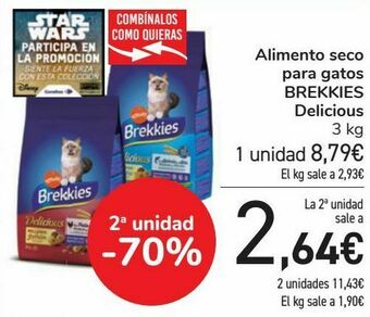 Carrefour Alimento seco para gatos brekkies delicious oferta