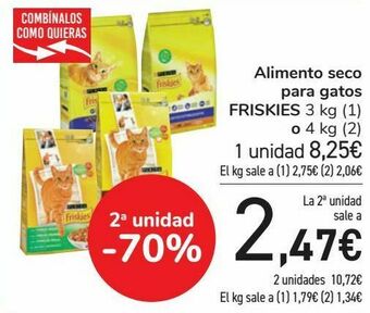 Carrefour Alimento seco para gatos friskies oferta
