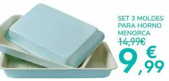 Carrefour Set 3 moldes para horno menorca oferta