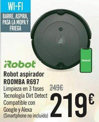 Carrefour Irobot robot aspirador roomba r697 oferta
