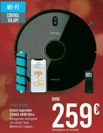 Carrefour Cecotec robot aspirador conga 4690 ultra oferta
