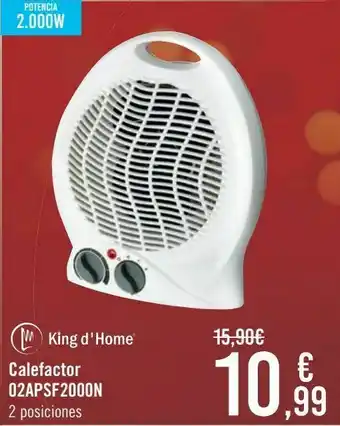 Carrefour King d'home calefactor 02apsf2000n oferta