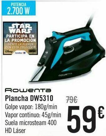 Carrefour Rowenta plancha dw5310 oferta