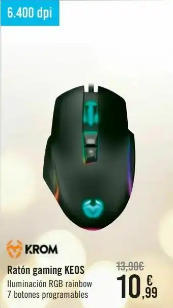 Carrefour Krom ratón gaming keos oferta