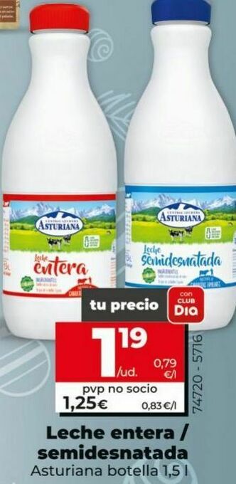 Maxi Dia Leche asturiana oferta