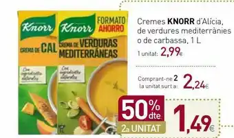 Condis Cremas vegetales knorr oferta