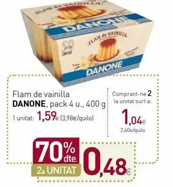 Condis Flan de vainilla danone oferta