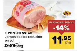 Autoservicios Familia El pozo - jamón cocido reducido en sal oferta