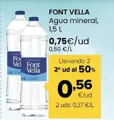 Autoservicios Familia Font vella - agua mineral oferta