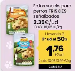 Autoservicios Familia Purina - friskies en los snacks para perros senalizados oferta