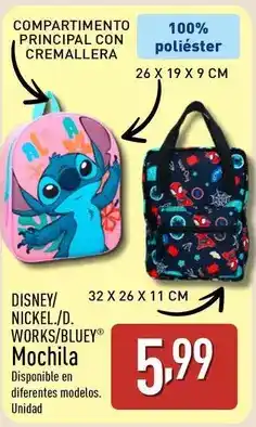 ALDI Nickel./d. works/bluey - mochila oferta