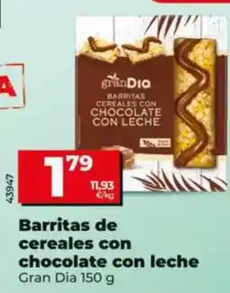 Dia Gran dia - barritas de cereales con chocolate con leche oferta