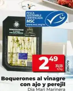 Dia Dia mari marinera - boquerones al vinagre con ajo y perejil 80 g oferta