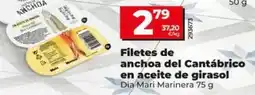 Dia Dia mari marinera - filetes de anchoa del cantábrico en aceite de girasol dia mari marinera 75 g oferta